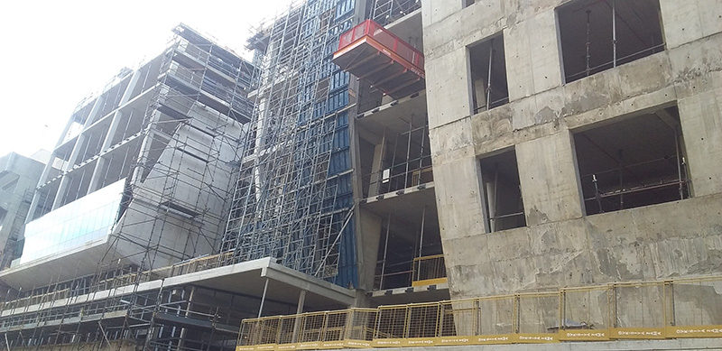 Construction progress at the 85 Anderson Street office tower